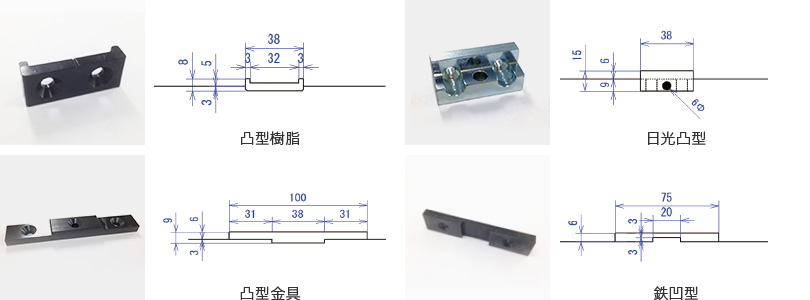 凸型金具