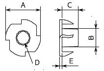 ガイド付き爪ワッシャー_図面