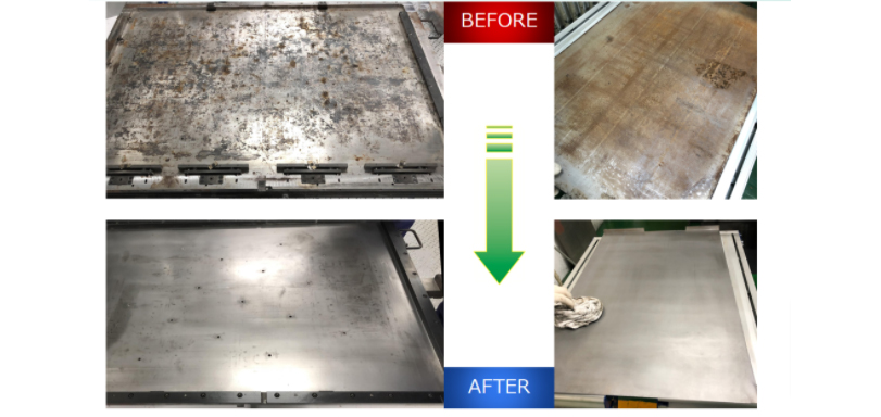 切れムラ　プラテン　掃除　クリーニング　コンディショニング